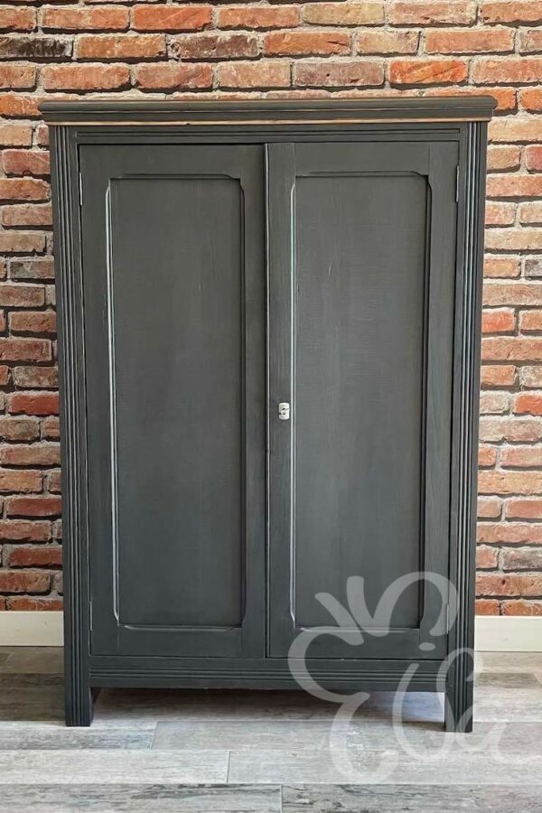 Miniature Armoire De Poupée XIXème Rénovée - Bois, Pièce Unique