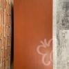 Commode 4 tiroirs terracotta pieds fuseaux vue de dessus
