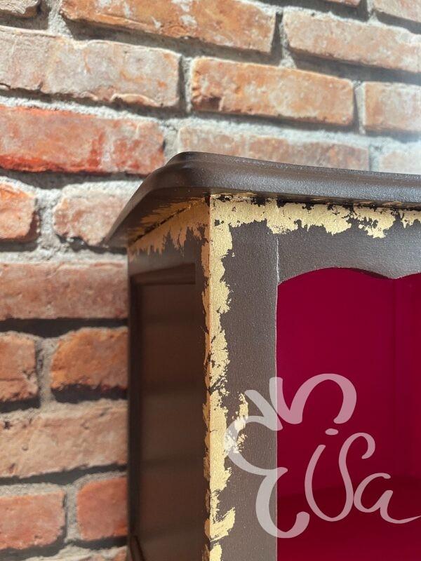 Paire de chevets chocolat-framboise vue coin haut