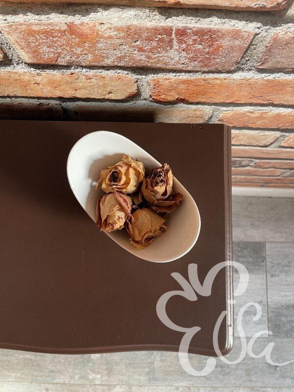 Paire de chevets chocolat-framboise vue dessus