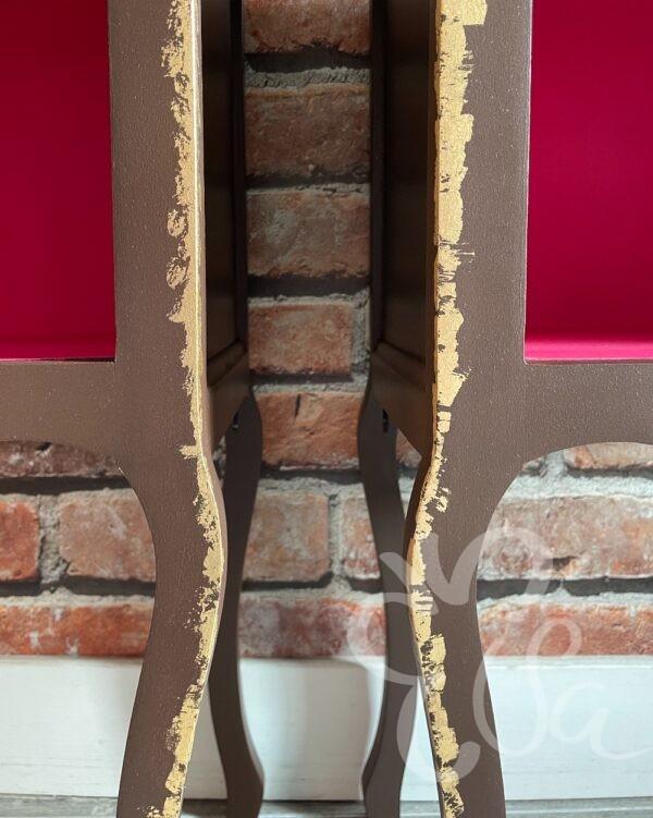 Paire de chevets chocolat-framboise vue détail copies bas