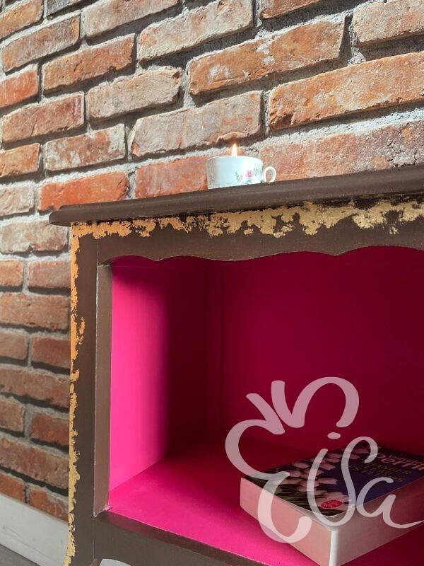 Paire de chevets chocolat-framboise vue dotai coin supérieur