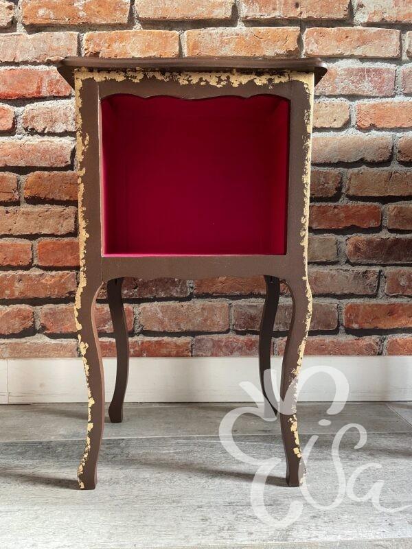 Paire de chevets chocolat-framboise vue de face