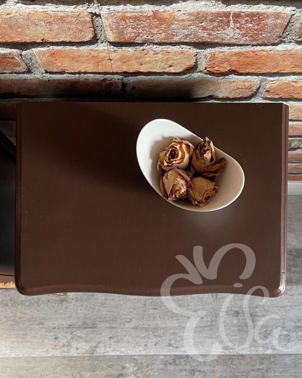 Paire de chevets chocolat-framboise vue dessus